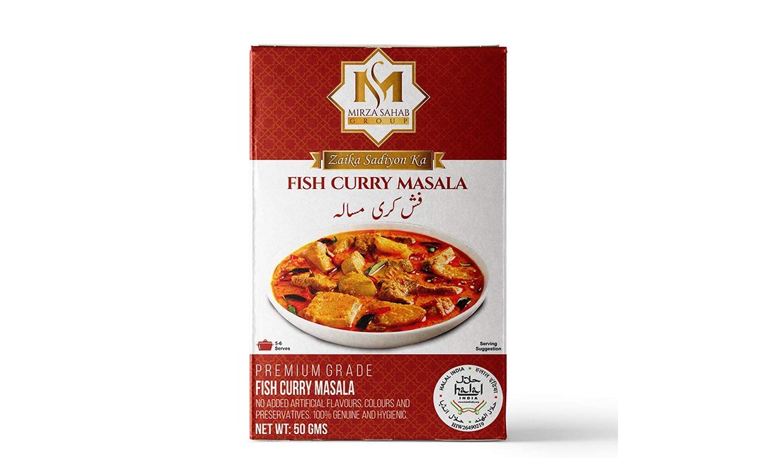 Mirza Sahab Fish Curry Masala    Box  50 grams